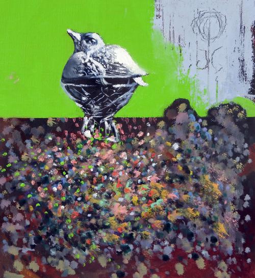Bird-oil-on-canvas-30X26