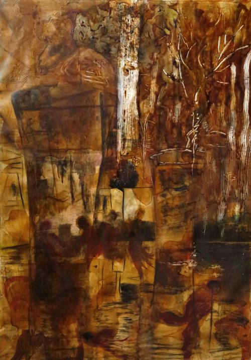 Coffee-shop2017-oil-on-canvas-130X90