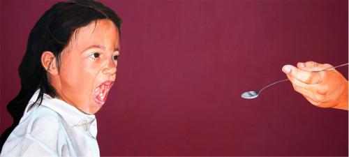 Fattening2008oil-on-canvas-50x110