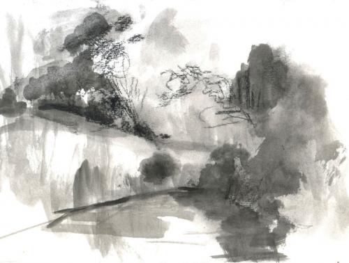 Landscape-2010-Ink-on-paper-16x22