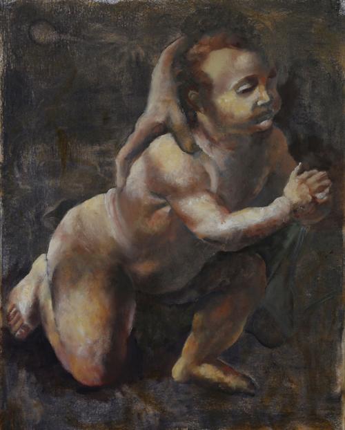 Following-Leonardo-2013-oil-on-paper-56x38