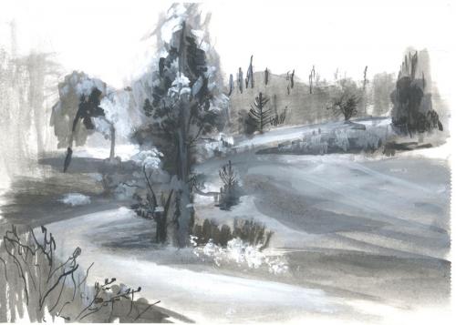 Landscape--2010-Ink-on-paper-16x22